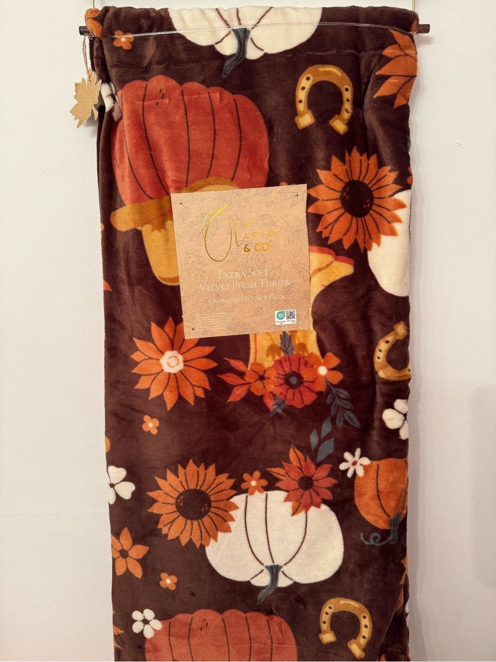 Western Fall Themed Throw Blanket